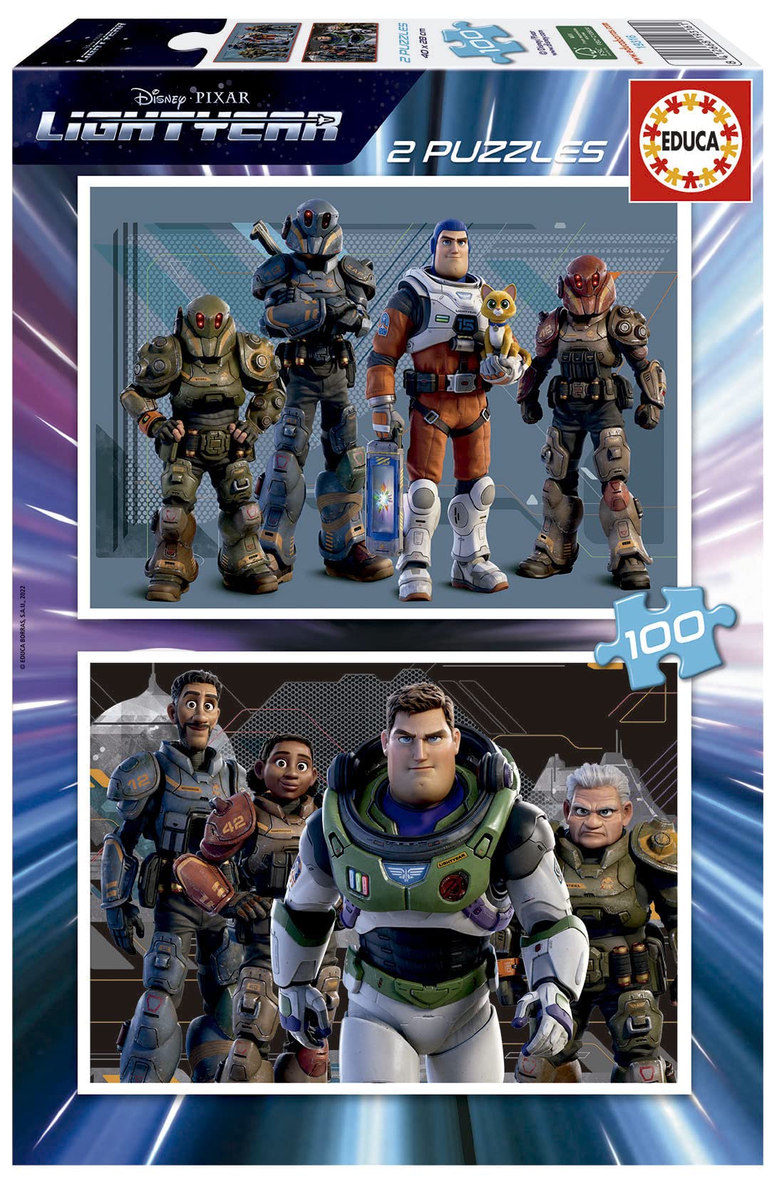 educa-lightyear-puzzle-set-2x100-teile-ab-5-jahren-disney image 1