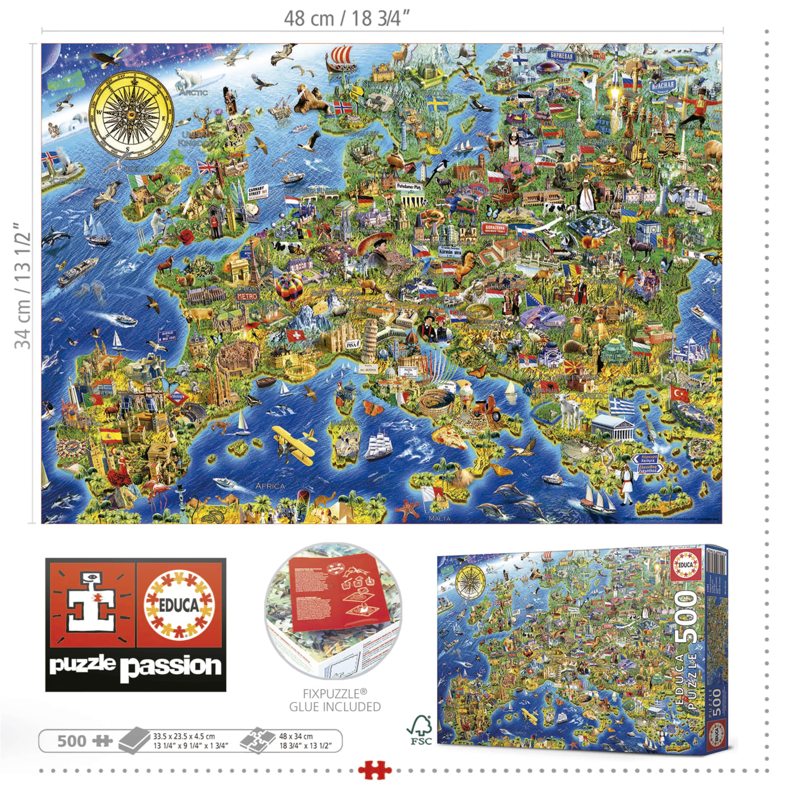 educa-verr-ckte-europakarte-puzzle-500-teile-ab-11-jahren image 3