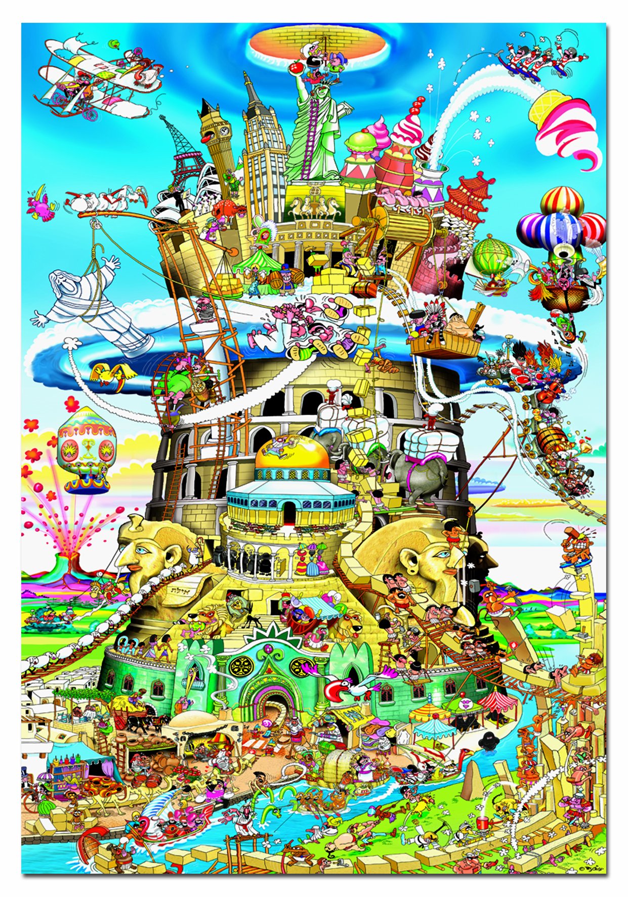 educa-turm-zu-babel-puzzle-1500-teile-85x60-cm-humor image 1