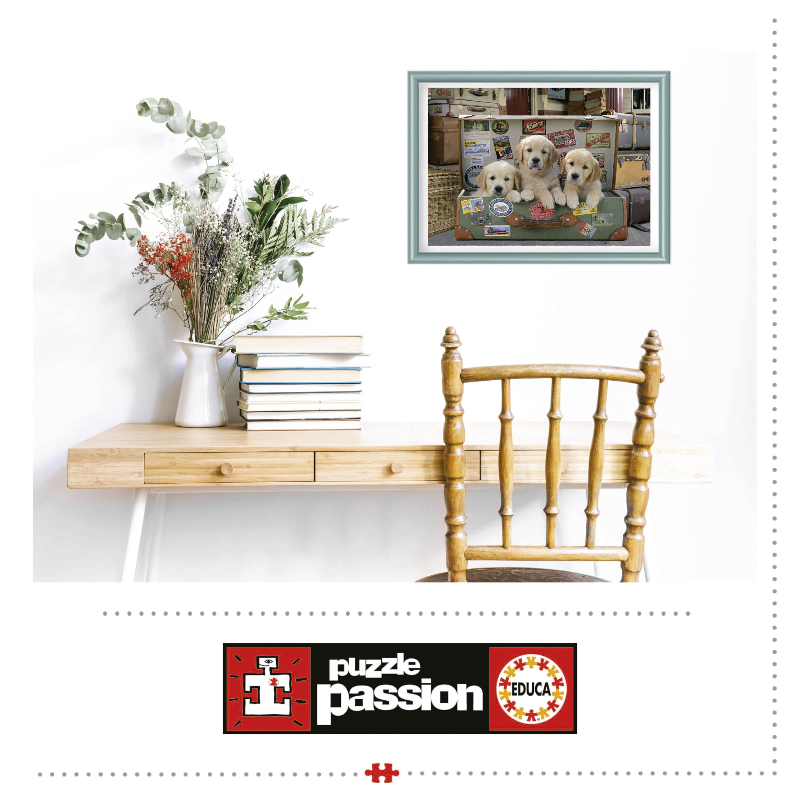 educa-hunde-im-koffer-17645-puzzle-500-teile-golden-retriever image 4