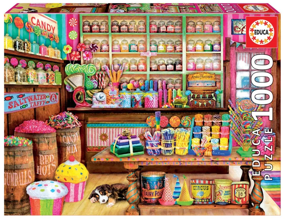 educa-the-candy-shop-17104-puzzle-1000-teile-s-warenladen image 1