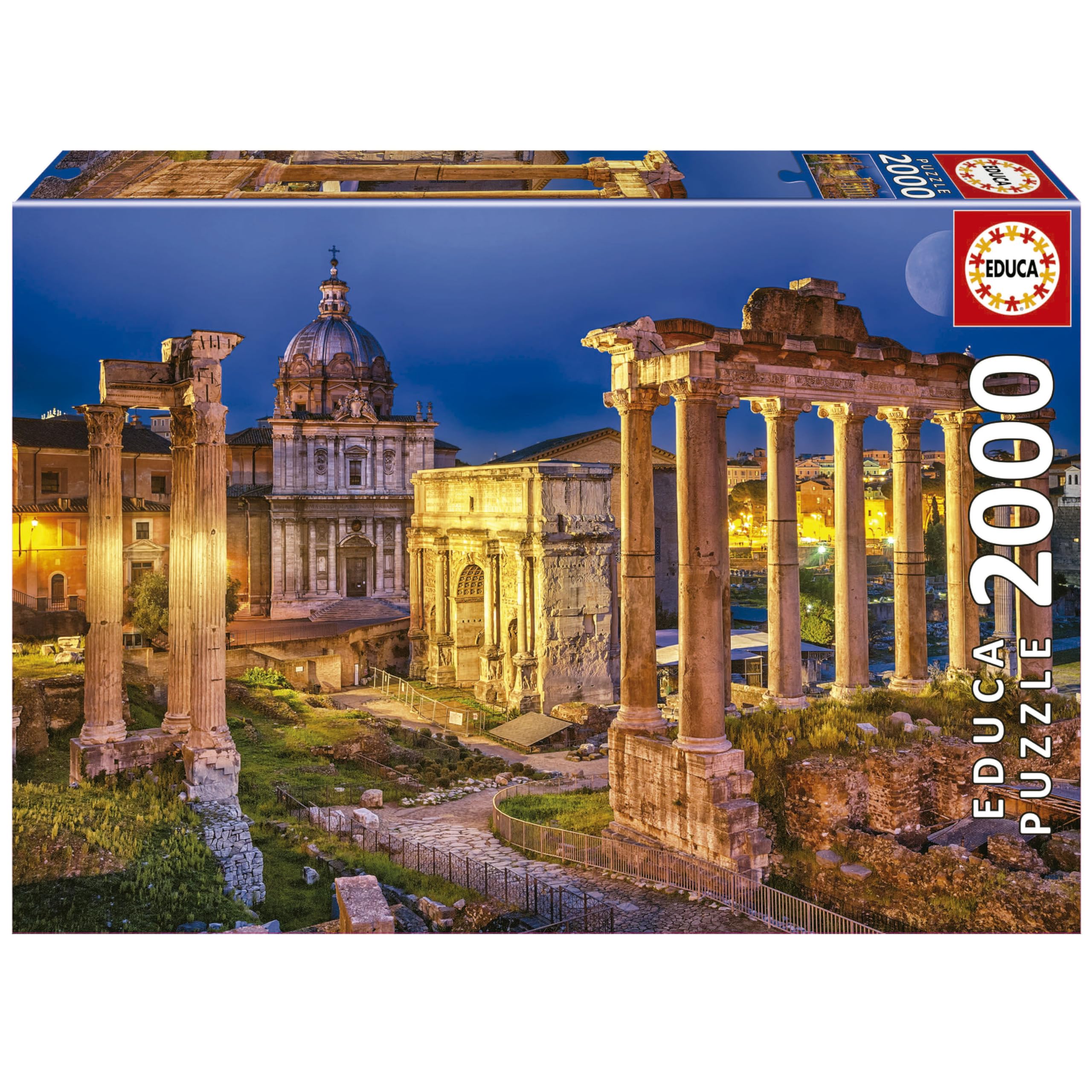 educa-19619-forum-romanum-puzzle-2000-teile-nacht-rom image 1