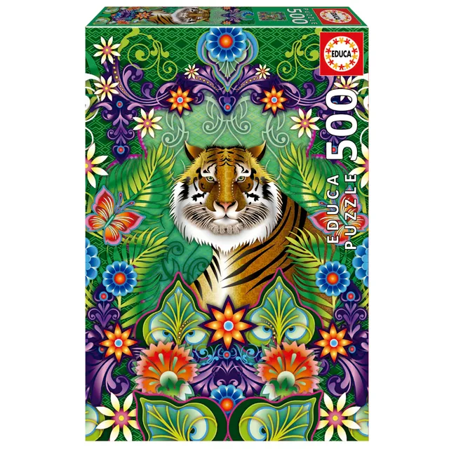 educa-19912-bengalischer-tiger-500-teile-puzzle-mit-kleber image 1