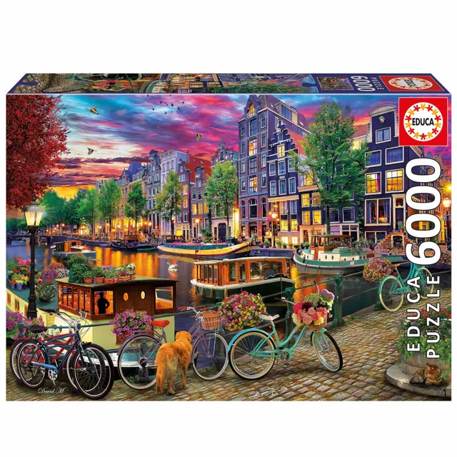 educa-6000-teile-puzzle-radfahren-in-amsterdam-156x107-cm image 1