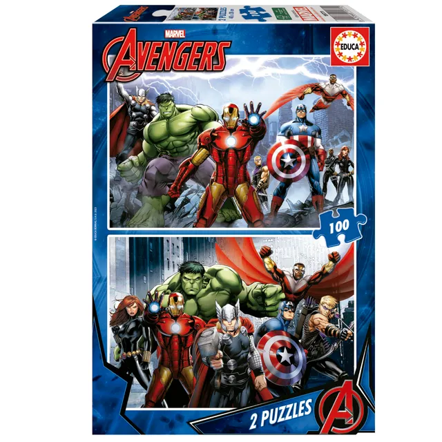 educa-avengers-kinderpuzzle-2x100-teile-ab-6-jahren image 1