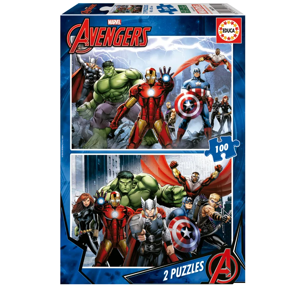educa-avengers-kinderpuzzle-2x100-teile-ab-6-jahren image 1