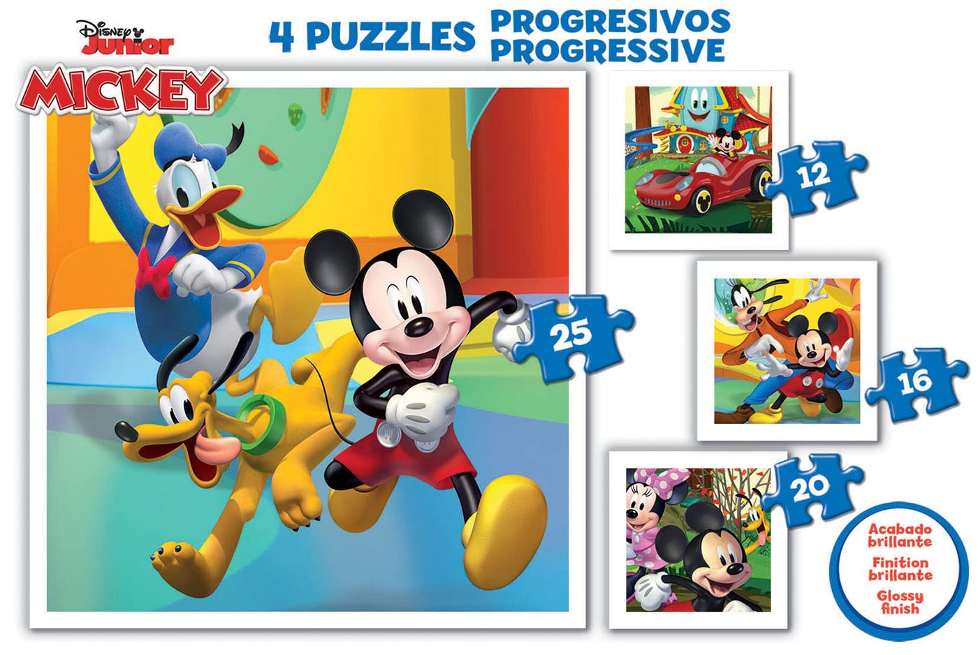 educa-mickeys-freunde-4in1-puzzle-12-25-teile-disney-ab-3 image 2