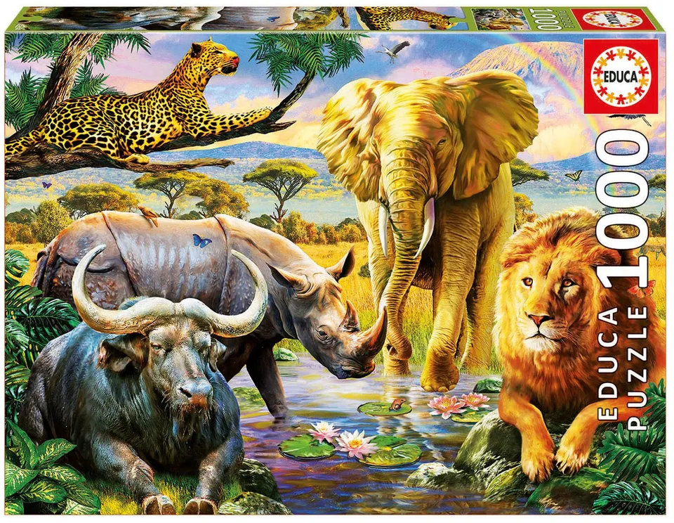 educa-16748-the-big-five-puzzle-1000-teile-68x48 image 1