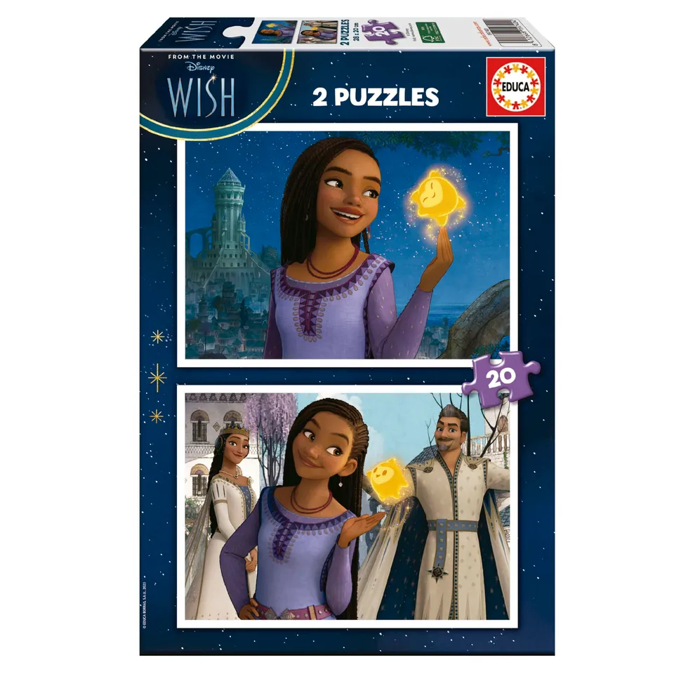 educa-disney-wish-puzzle-2x20-teile-kinder-ab-3-jahren image 1