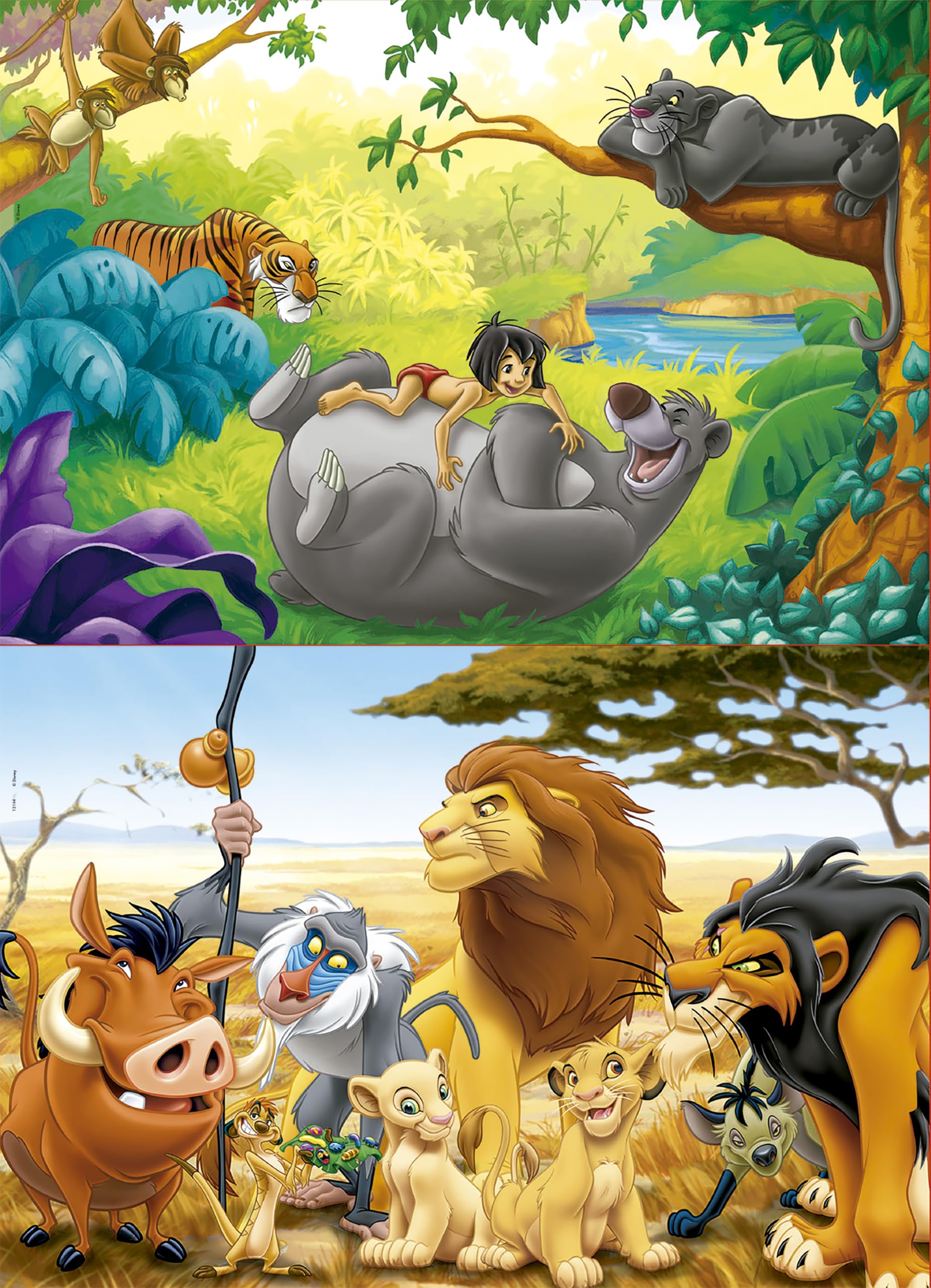 educa-disney-tierfreunde-holzpuzzle-2x50-teile-ab-4-jahren image 2