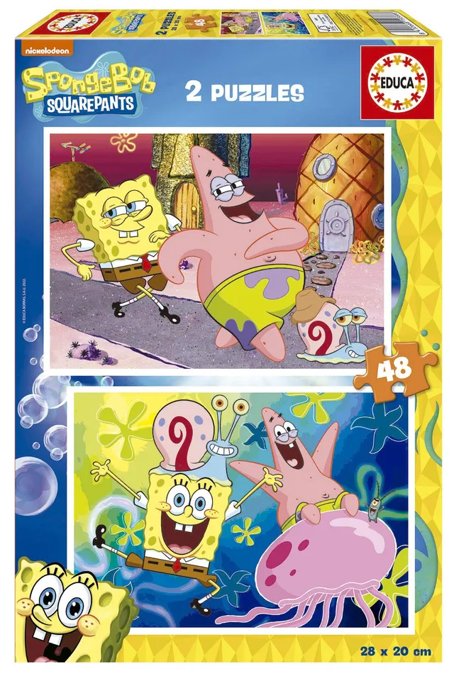 educa-19388-spongebob-puzzle-2x48-teile-ab-3-jahren image 1