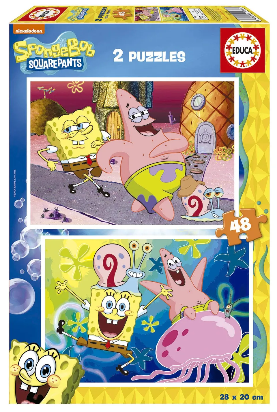 educa-19388-spongebob-puzzle-2x48-teile-ab-3-jahren image 1