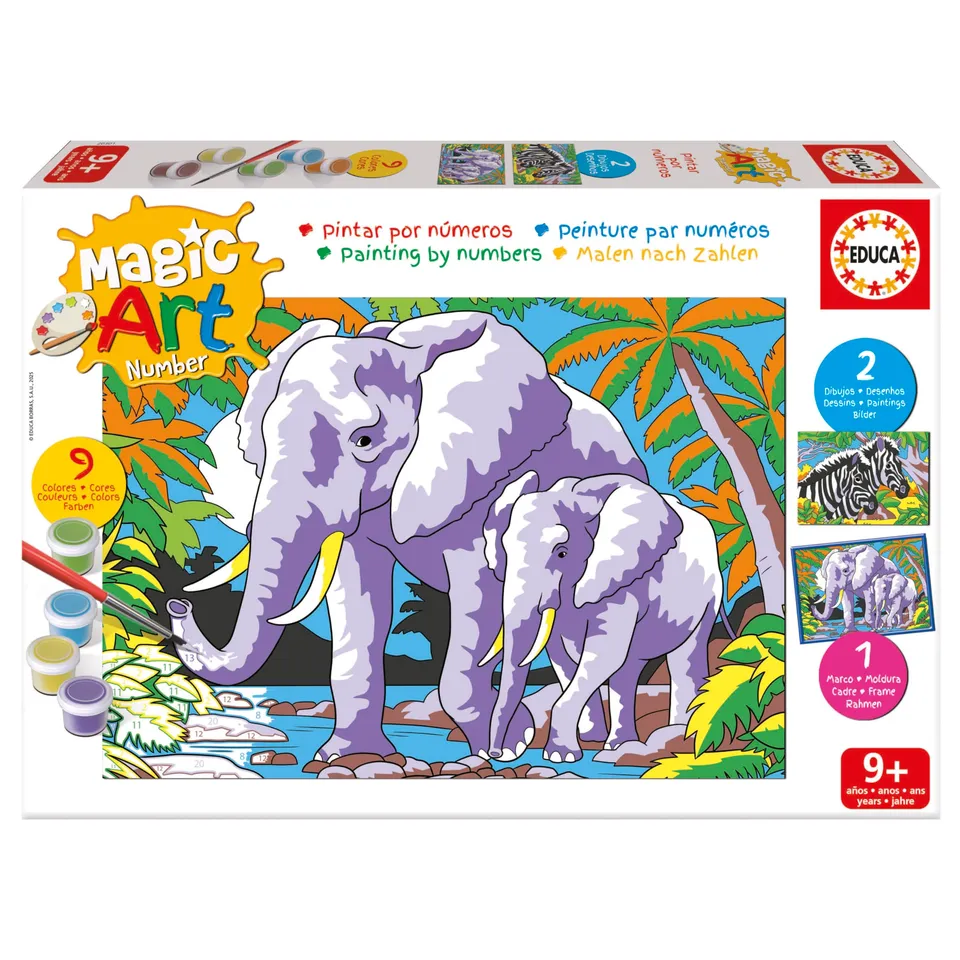 educa-magic-art-number-malen-nach-zahlen-wilde-tiere-20301-ab-9-j image 1