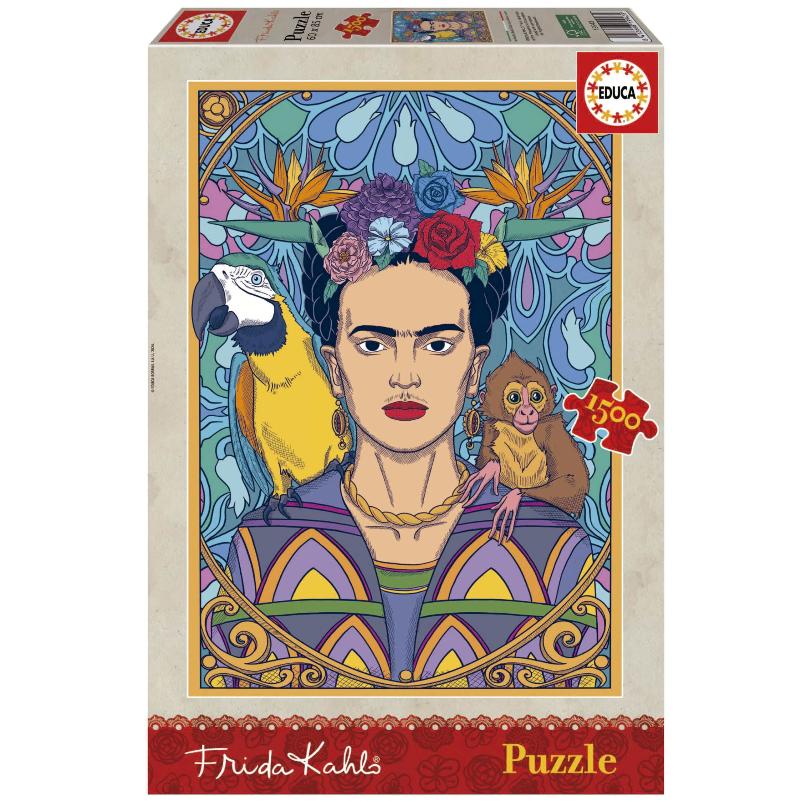 educa-frida-kahlo-19943-puzzle-1500-teile-85x60-cm image 1