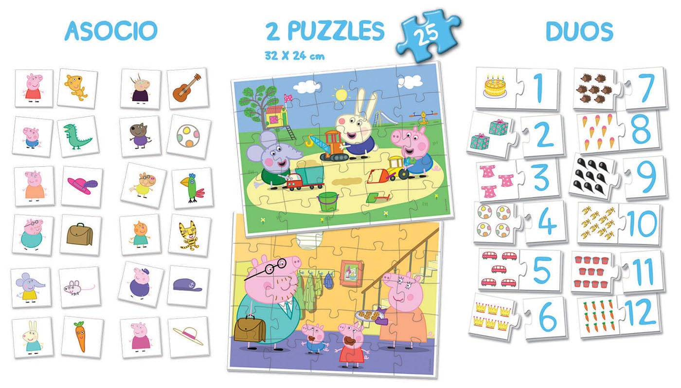educa-peppa-wutz-4-in-1-superpack-memo-domino-2x25-teile-ab-3j image 2