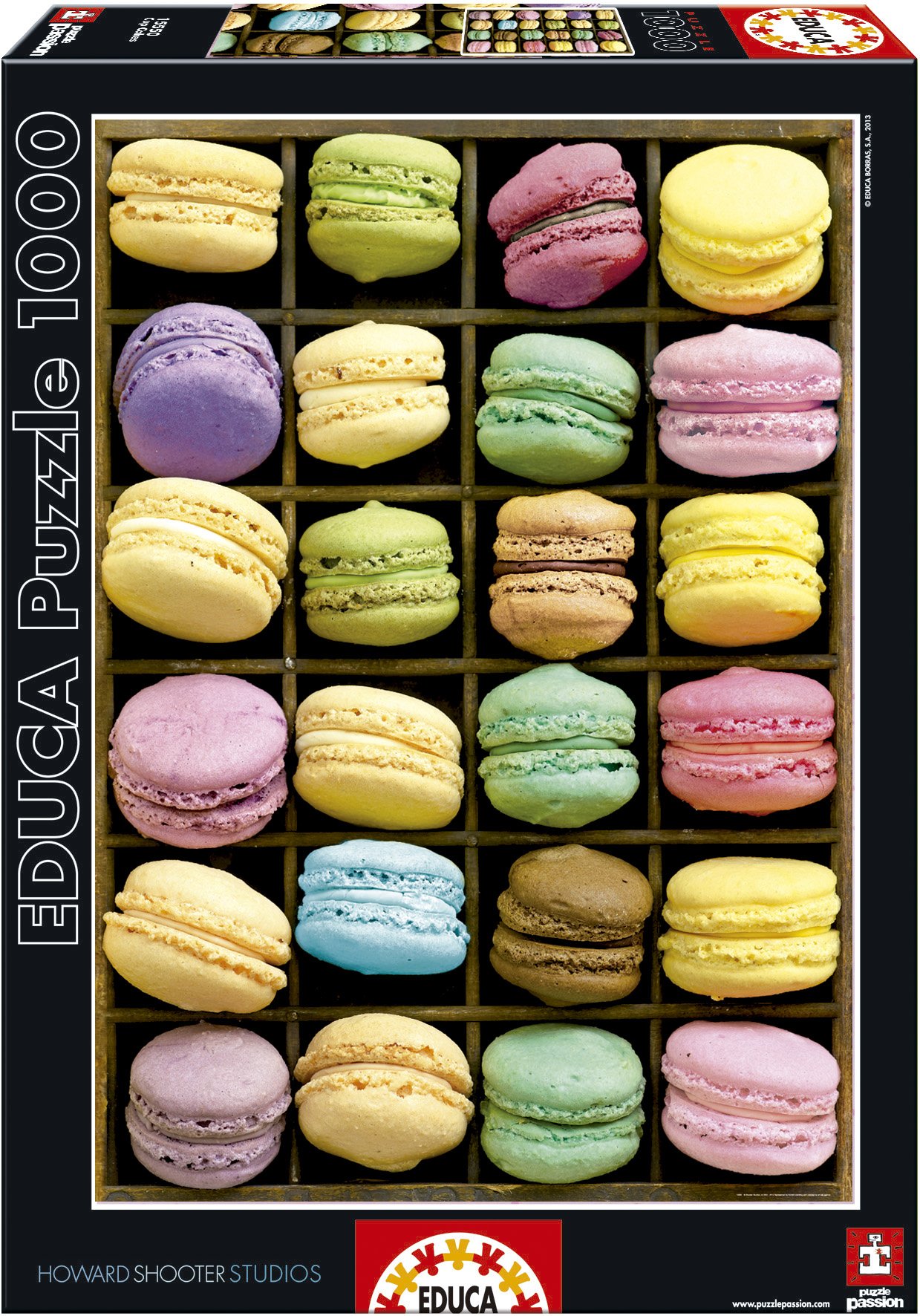 educa-15989-makronen-puzzle-1000-teile-pastell image 1