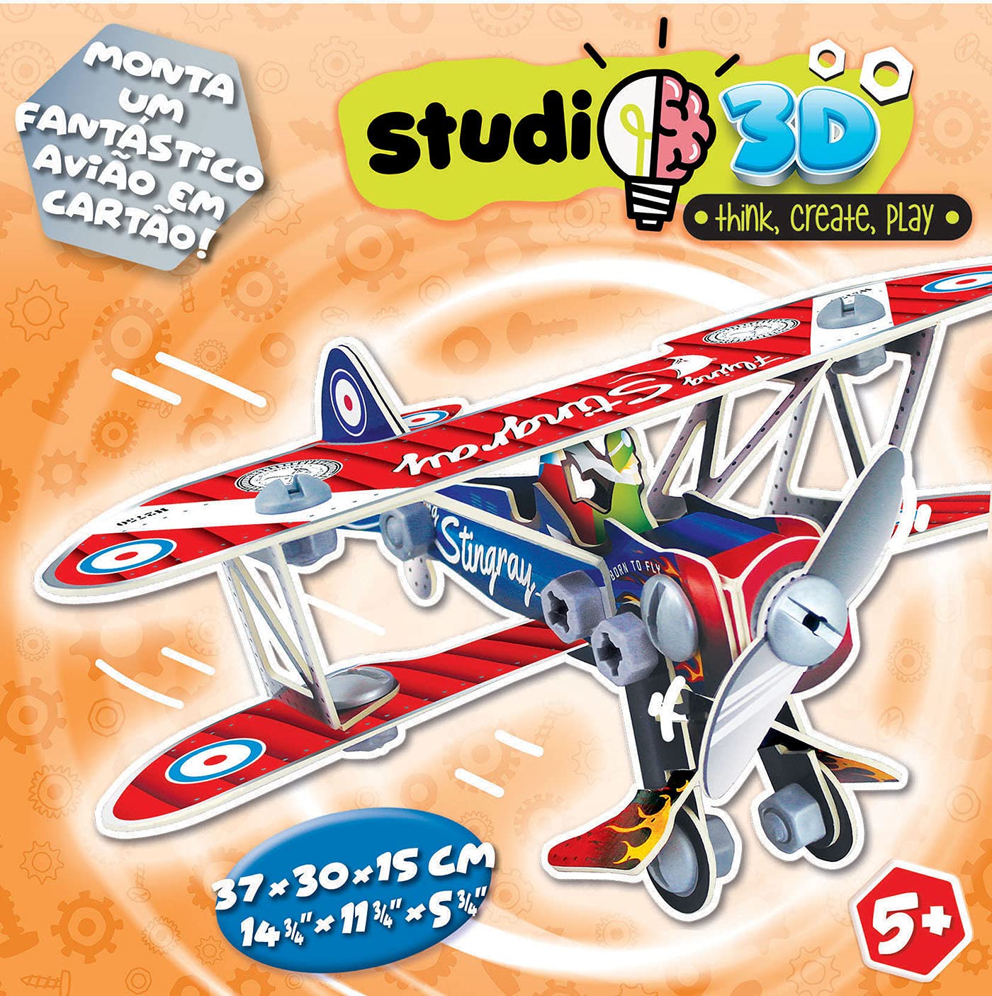 educa-studio-3d-flugzeug-19185-bausatz-ab-5-jahren image 2