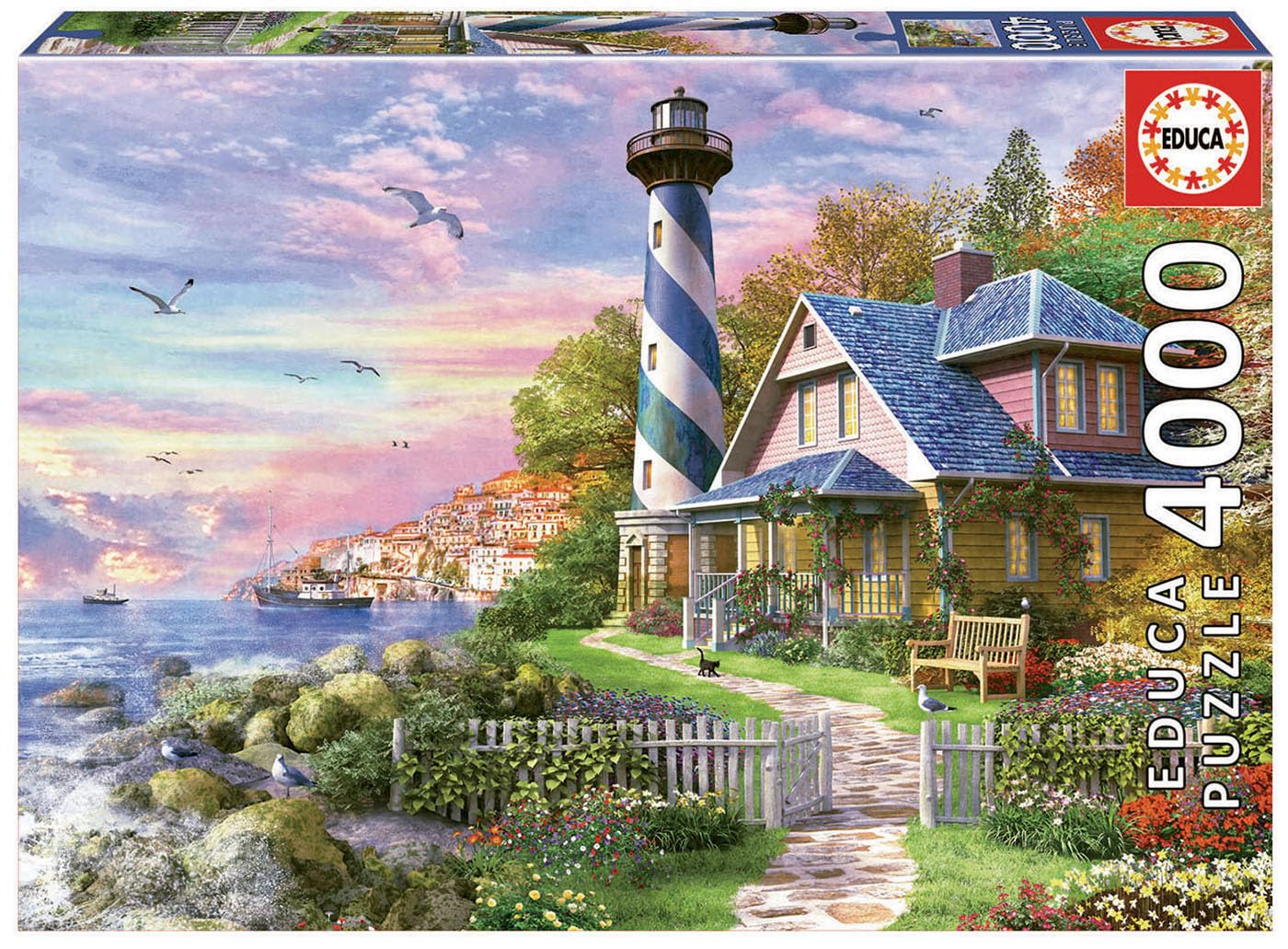 educa-leuchtturm-rock-bay-4000-teile-puzzle-136x96-k-ste image 1