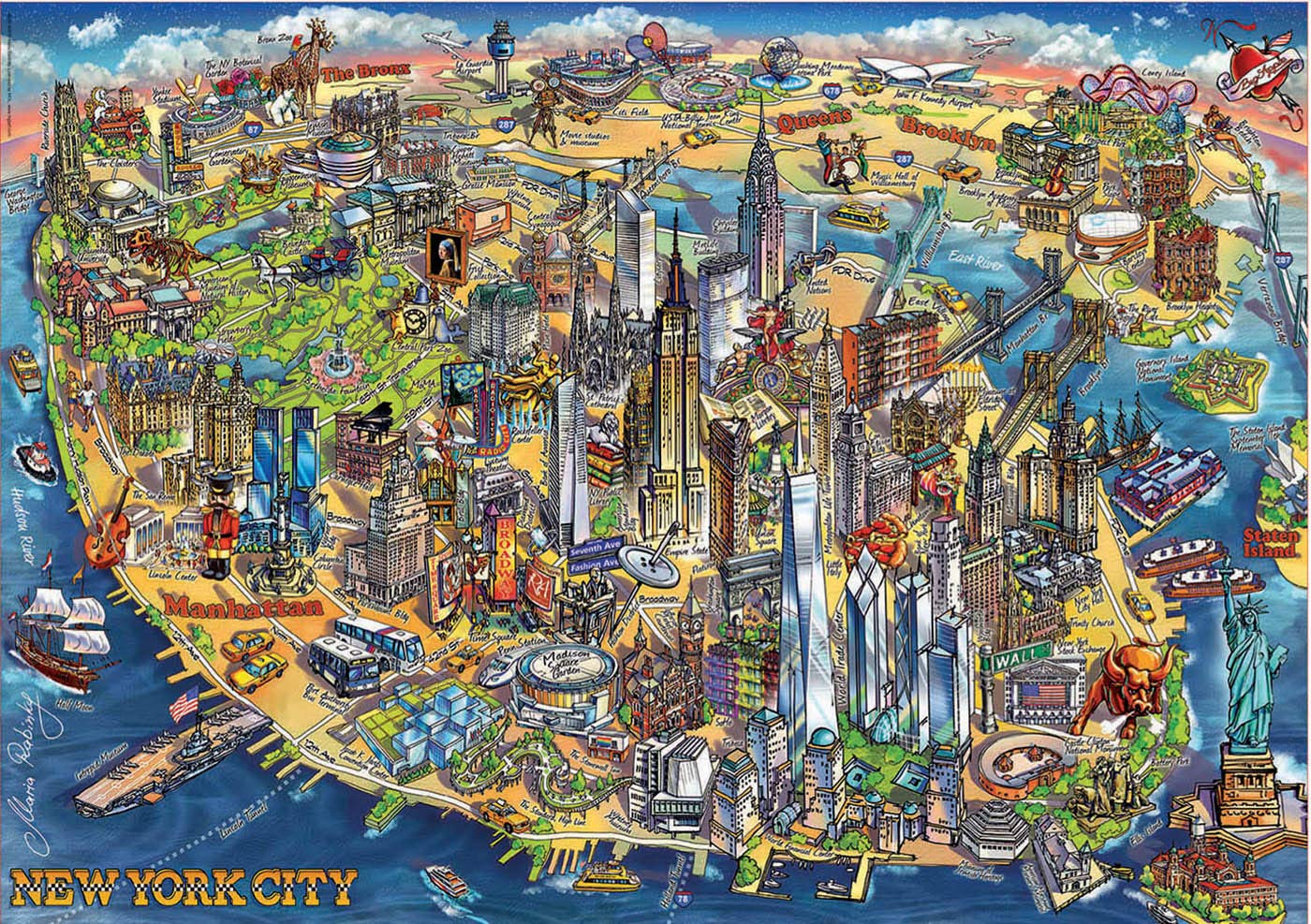 educa-18453-new-york-city-maps-puzzle-500-teile image 2