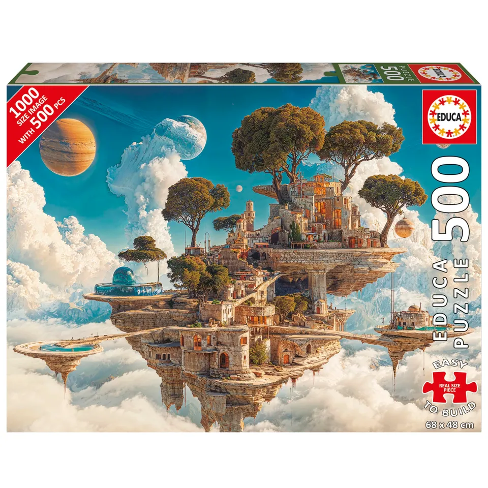educa-wolkenk-nigreich-puzzle-500-teile-68x48-cm-mit-kleber image 1