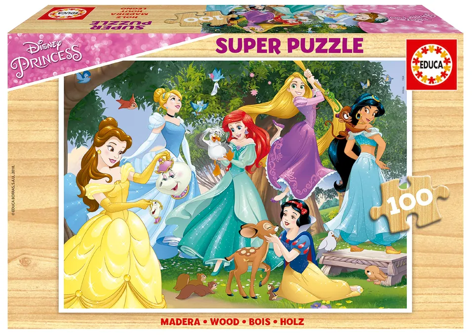 educa-17628-disney-prinzessinnen-holzpuzzle-100-teile-ab-6-jahren image 1