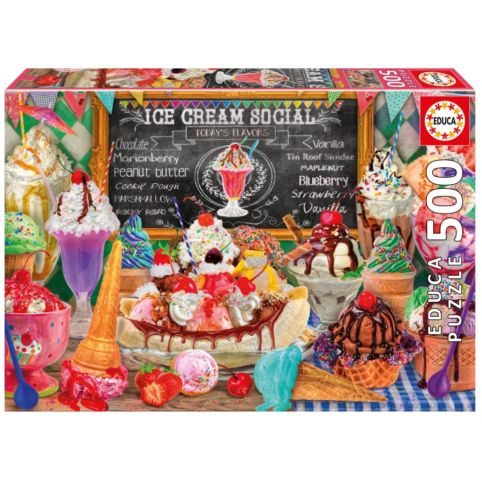 educa-eisdiele-500-teile-puzzle-mit-kleber-ab-11-jahren image 1