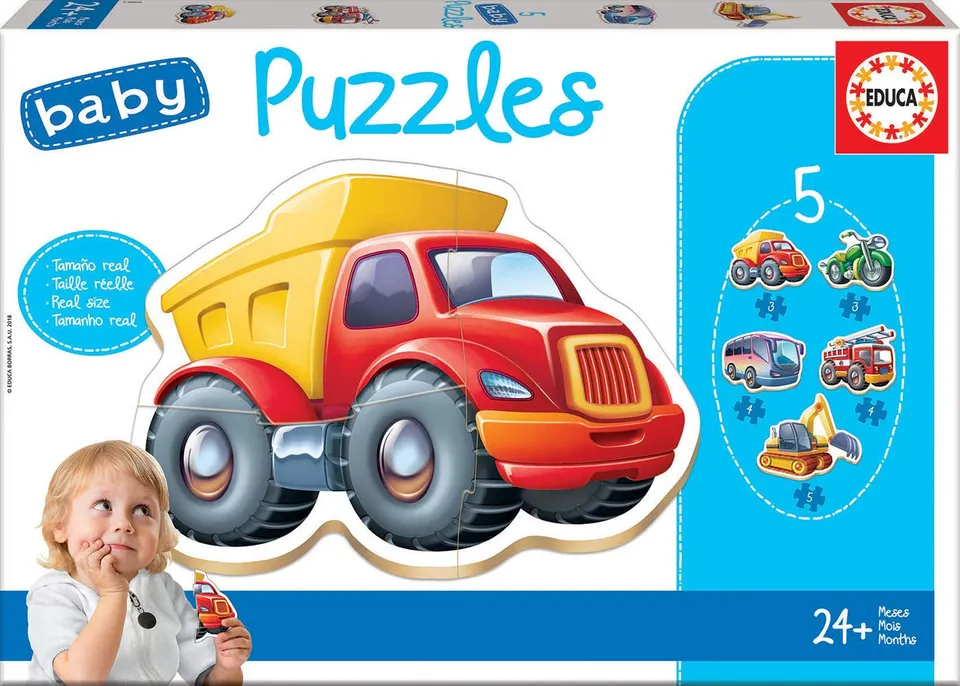educa-14866-baby-puzzle-fahrzeuge-5in1-3-4-5-teile-ab-2-j image 1