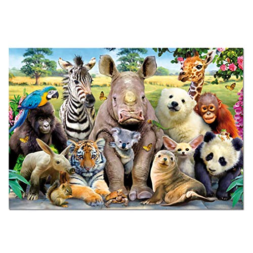 educa-zootiere-klassenfoto-puzzle-1000-teile-tiere image 4