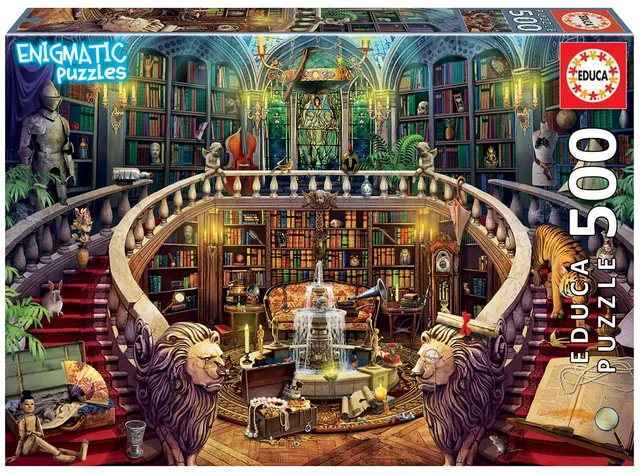 educa-antiquariat-puzzle-500-teile-bibliothek-wimmelbild image 1