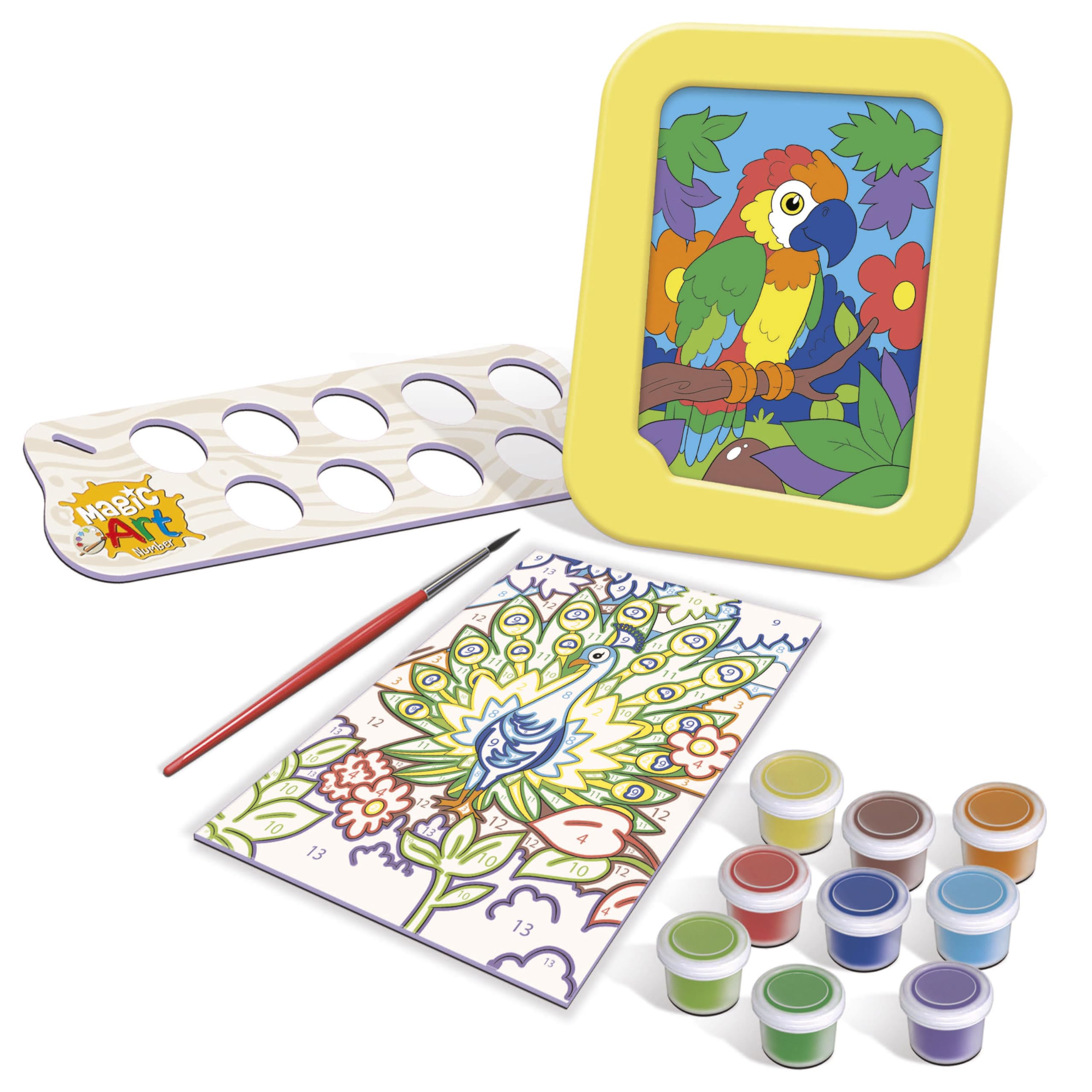 educa-magic-art-number-malen-nach-zahlen-pfau-papagei-20405-ab-6 image 2