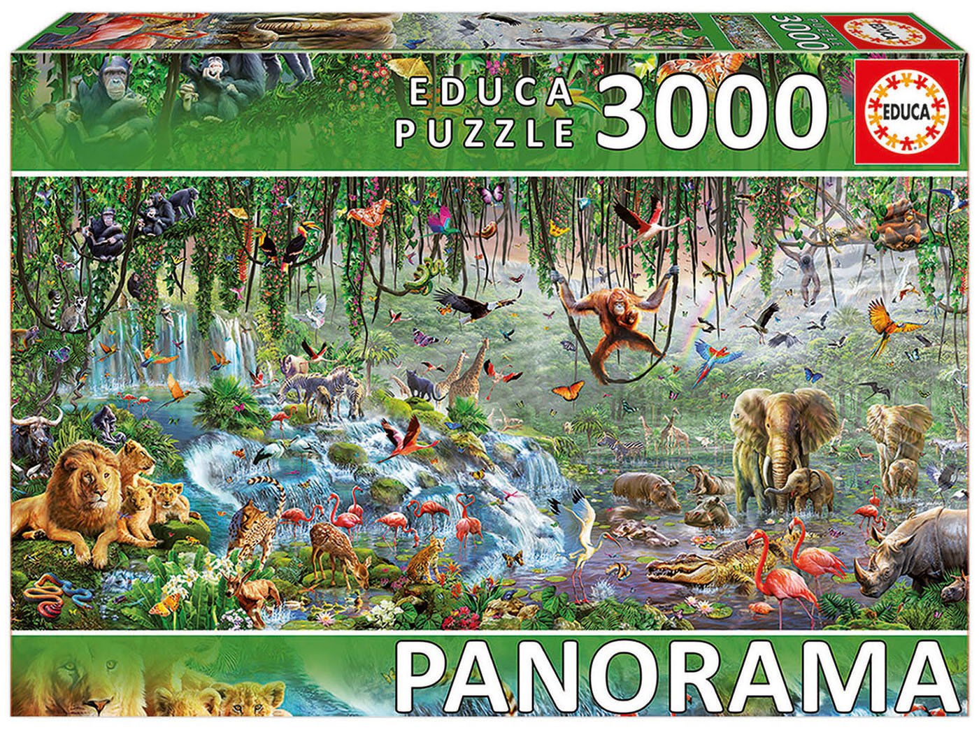 educa-17133-wildlife-panorama-puzzle-3000-teile-144x68-cm image 1