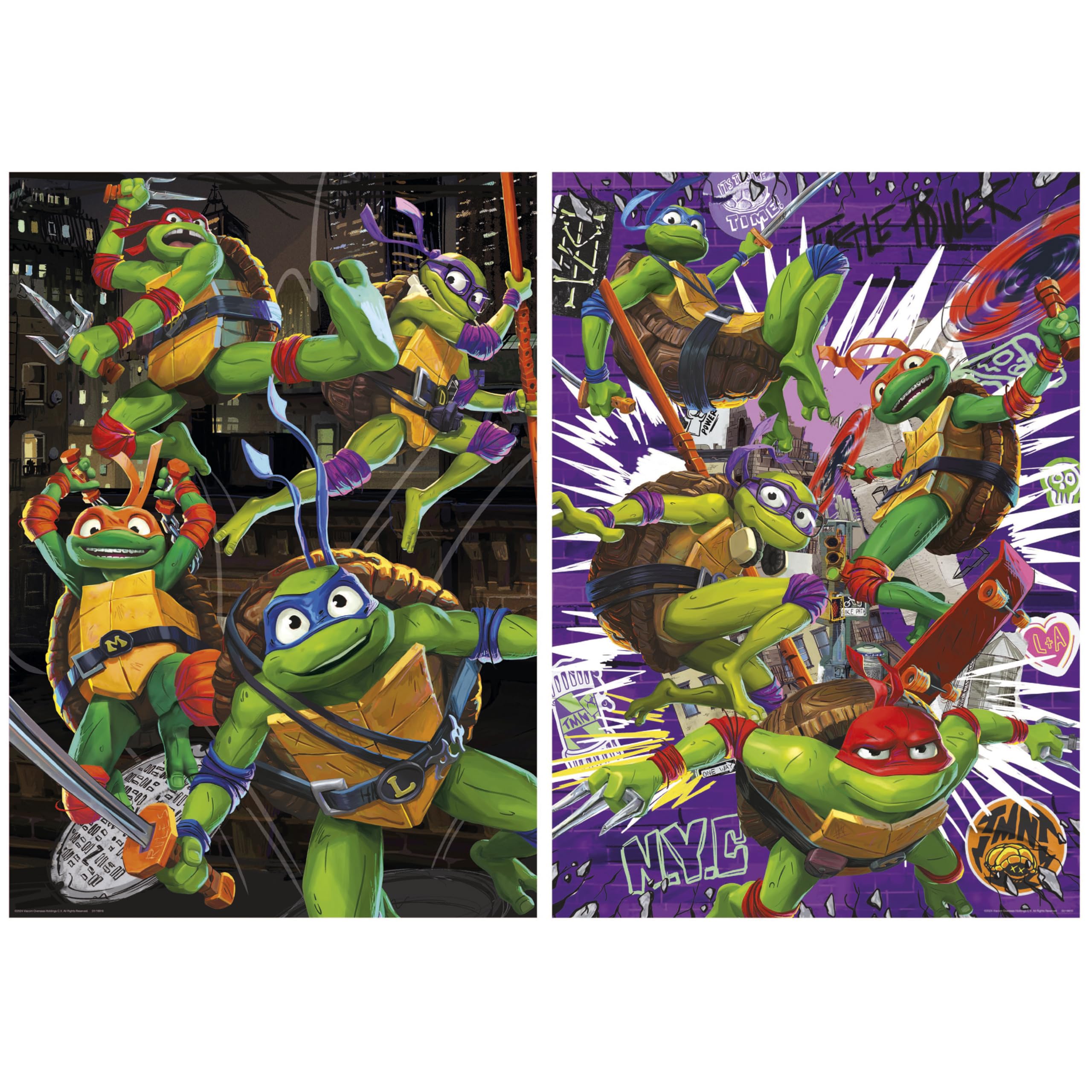 educa-ninja-turtles-19916-puzzle-2x500-teile-set image 2
