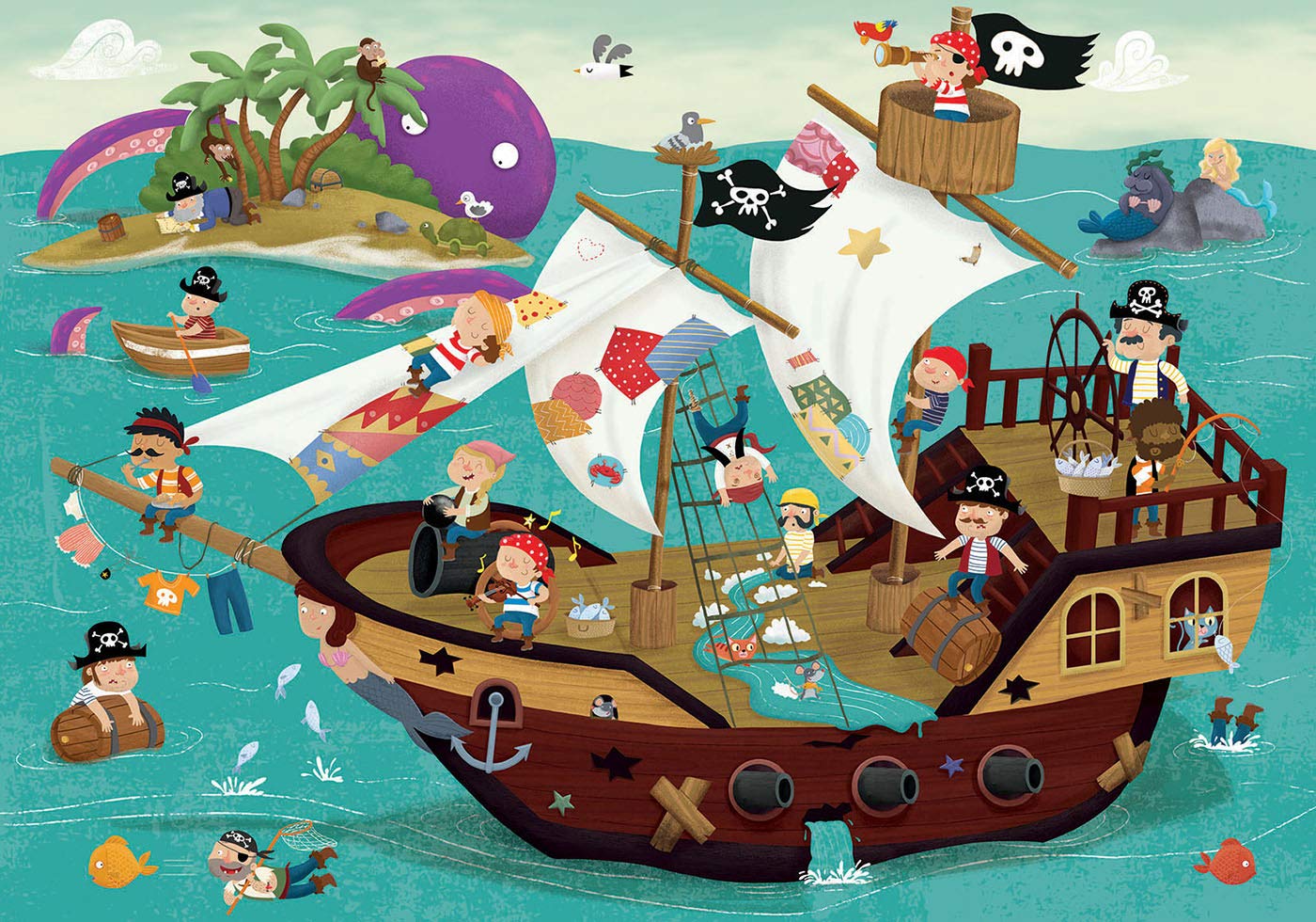 educa-piratenschiff-18896-puzzle-50-teile-wimmelpuzzle-ab-4-jahren image 2