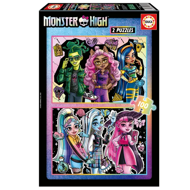 educa-monster-high-19704-puzzleset-2x100-teile-ab-6j image 1