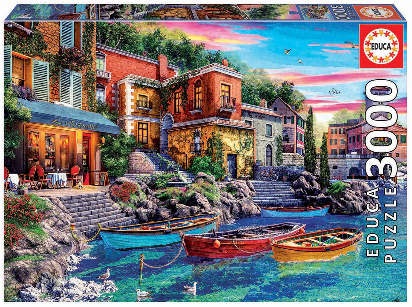 educa-como-bei-sonnenuntergang-3000-teile-puzzle-italien-19052 image 1