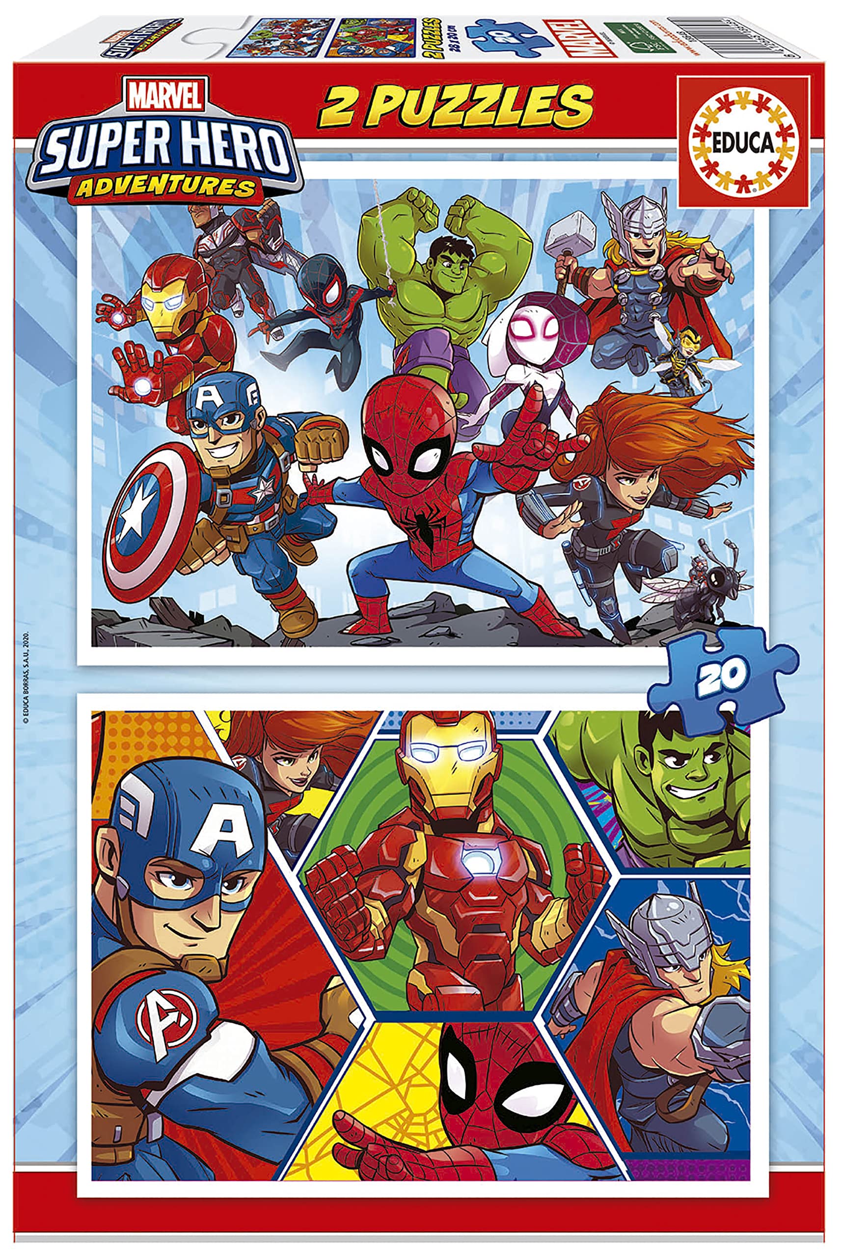 educa-marvel-super-hero-adventures-kinderpuzzle-4er-set-12-25teile image 3