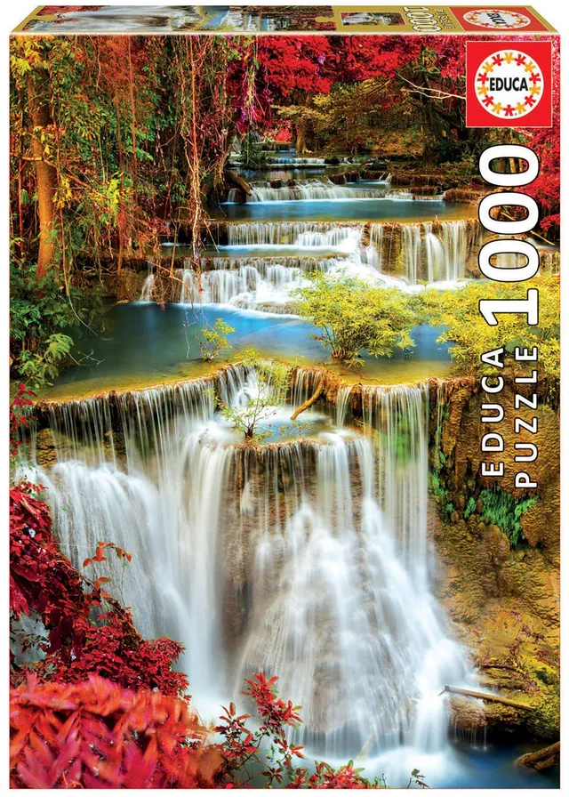 educa-wasserfall-im-wald-18461-puzzle-1000-teile image 1