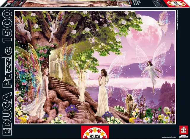 educa-die-geheime-t-r-puzzle-fantasy-motiv-mit-kleber image 1