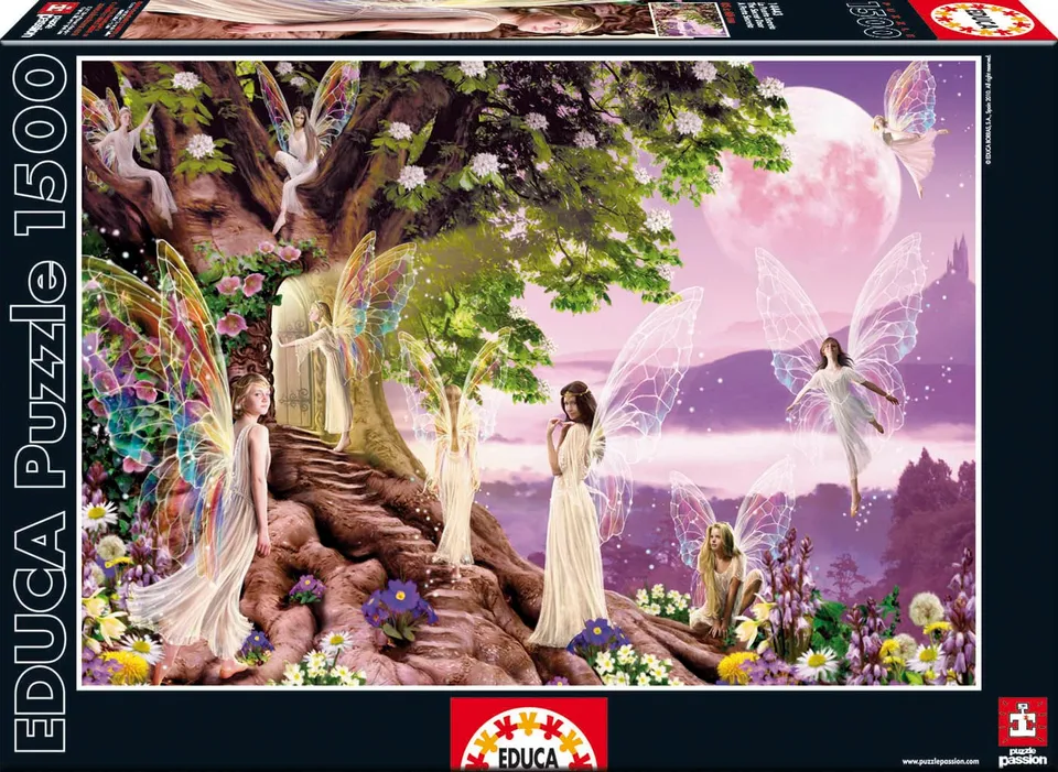 educa-die-geheime-t-r-puzzle-fantasy-motiv-mit-kleber image 1