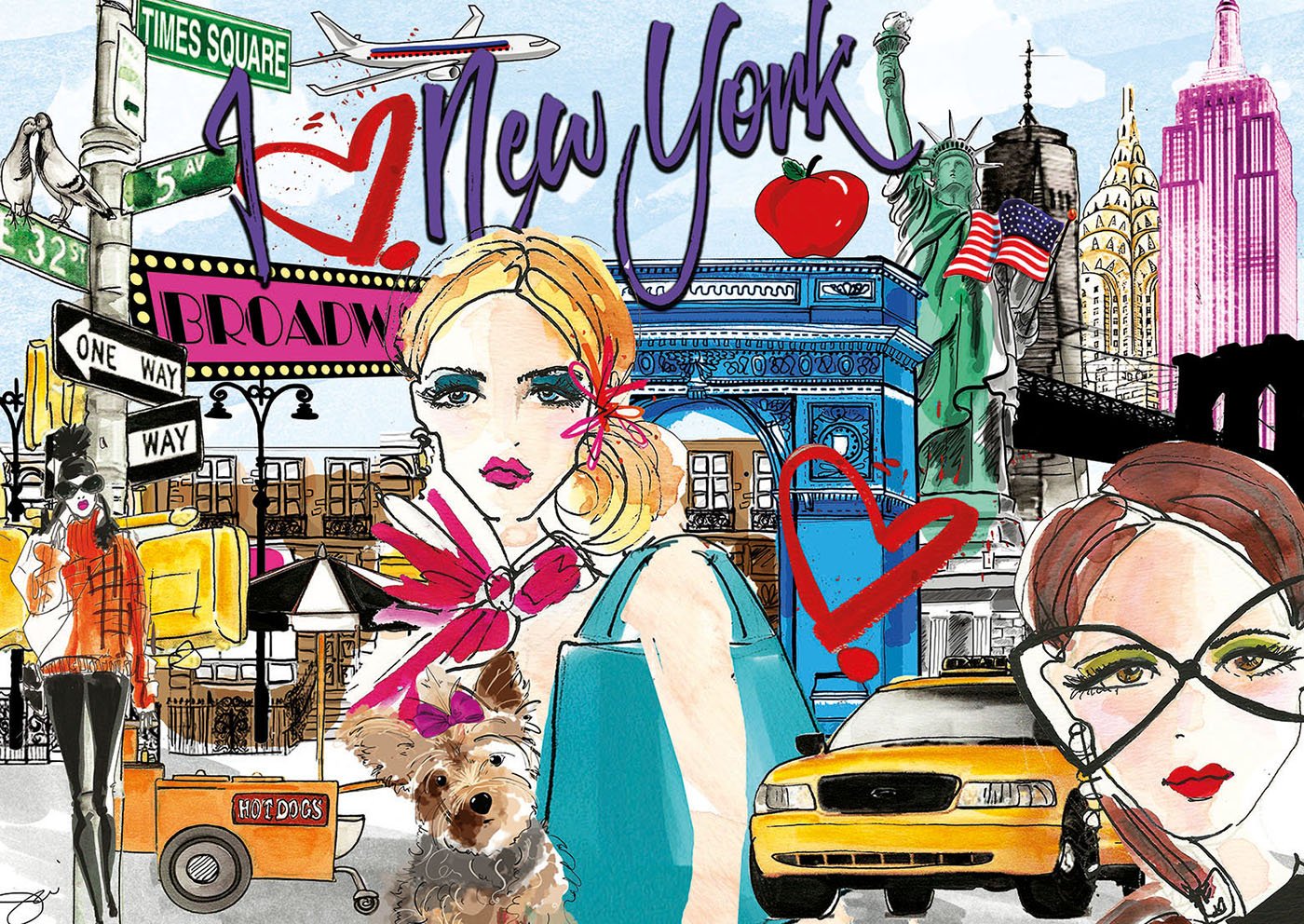educa-17649-komm-mit-nach-new-york-puzzle-500-teile image 2