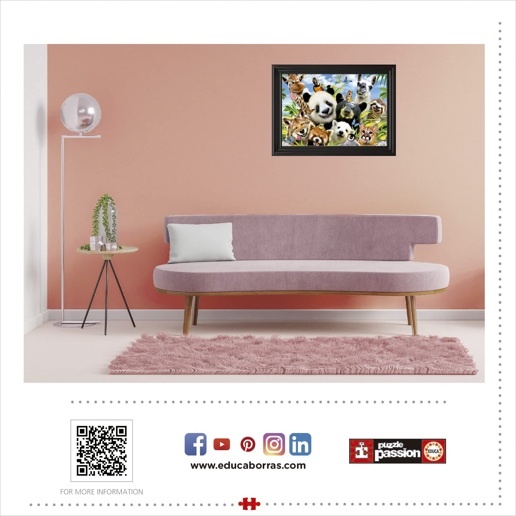 educa-tierfreunde-selfie-1000-teile-puzzle-bunt-ab-10 image 5