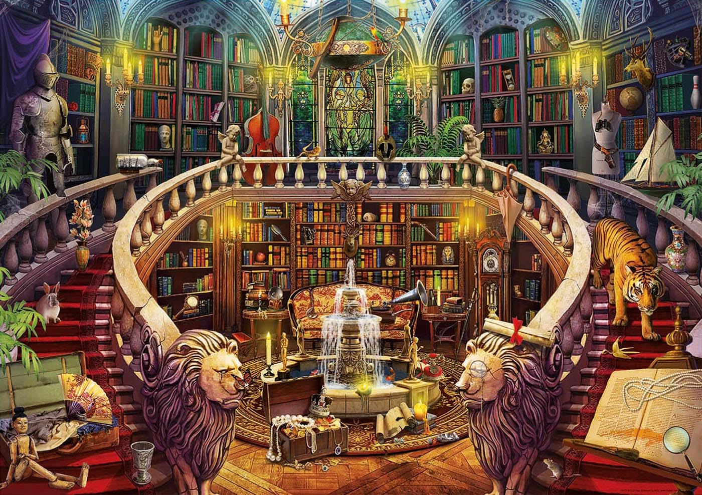 educa-antiquariat-puzzle-500-teile-bibliothek-wimmelbild image 2