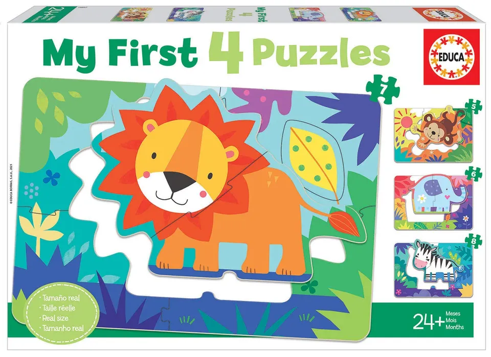 educa-baby-dschungeltiere-puzzle-5in1-ab-2-jahren image 1