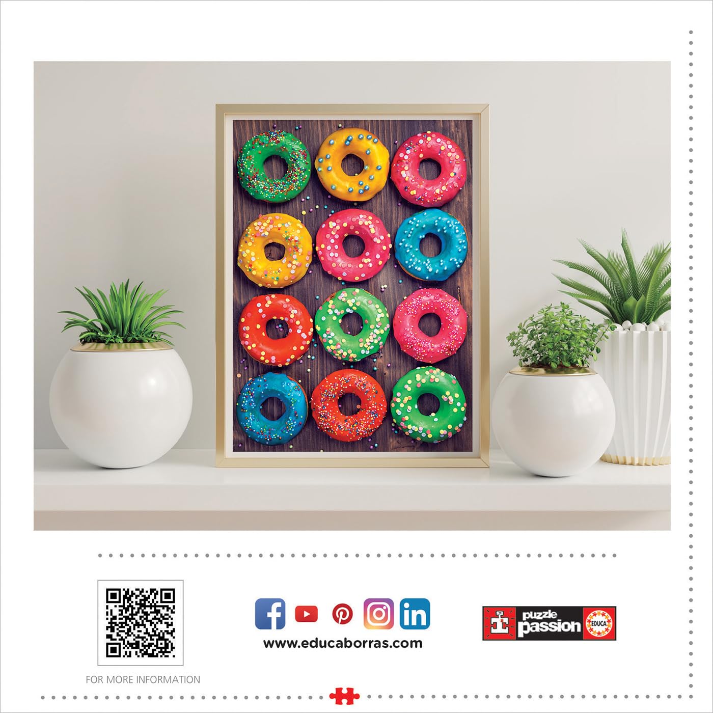 educa-bunte-donuts-500-teile-puzzle-food-motiv-34x48-cm image 4