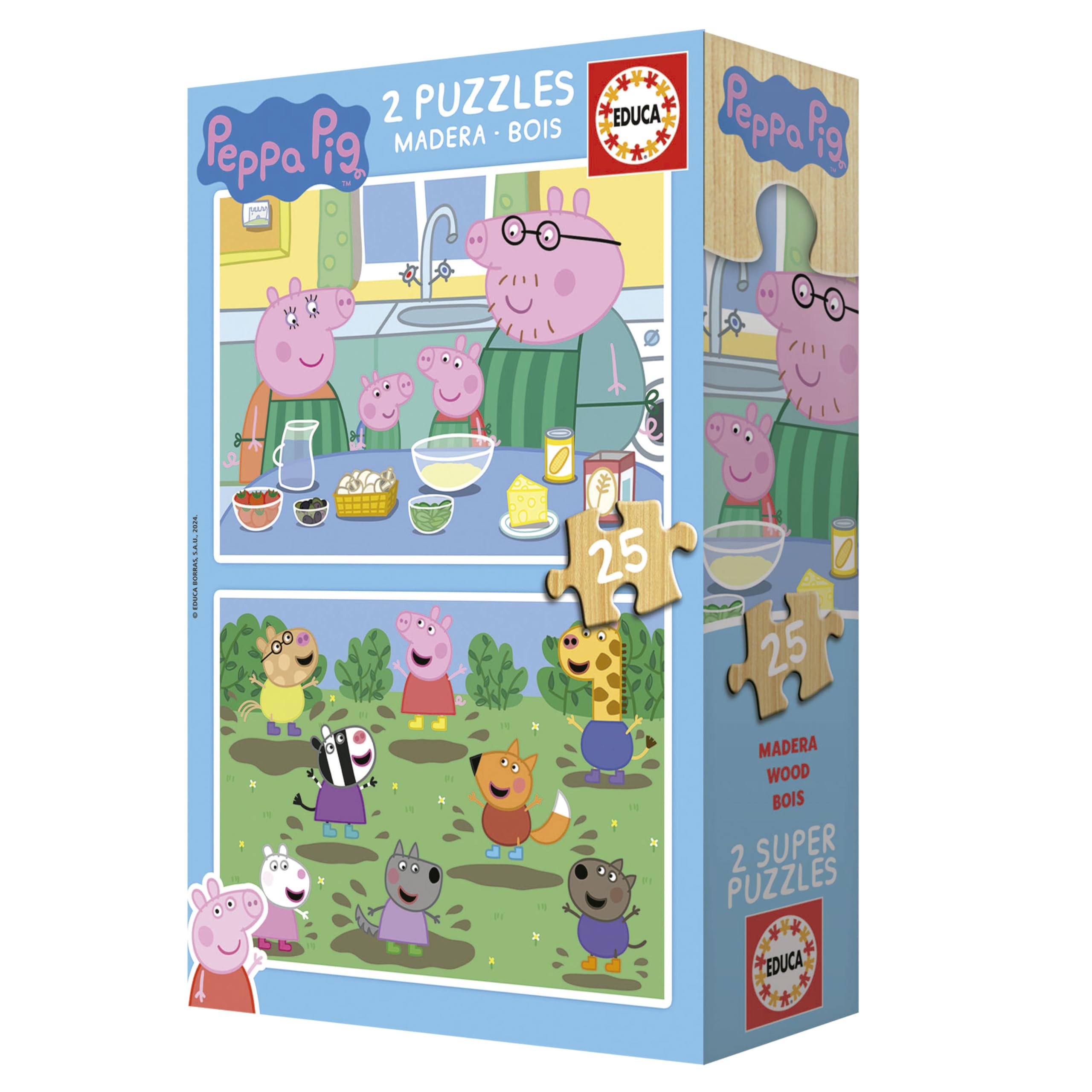 educa-peppa-pig-holzpuzzle-2x25-teile-ab-4-jahren image 4