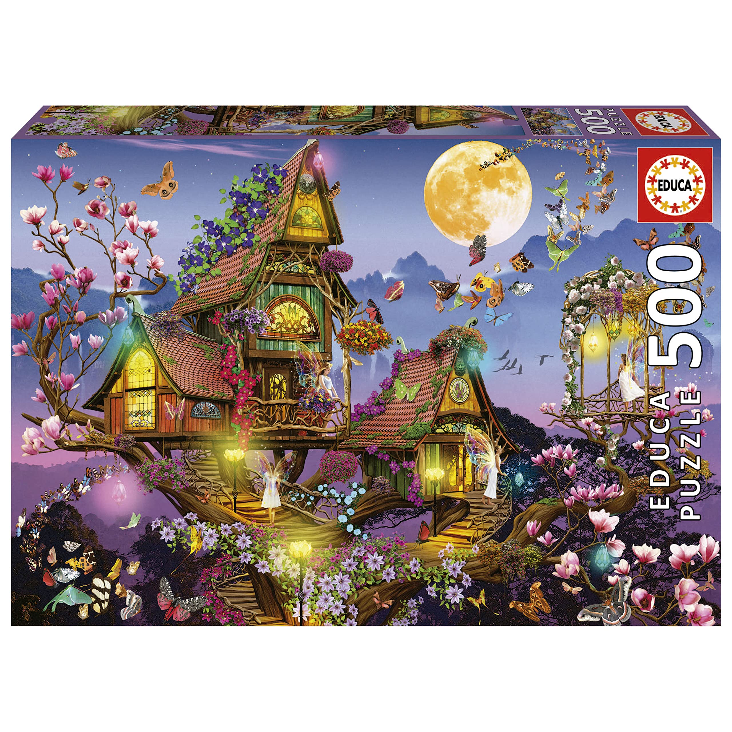 educa-elfenhaus-puzzle-500-teile-fantasy-feen-ab-11-jahren image 1