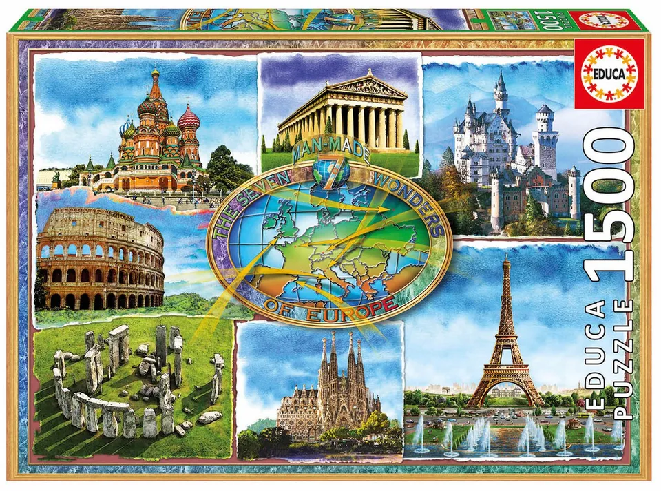 educa-17667-sieben-wunder-europas-puzzle-1500-teile-85x60-cm image 1