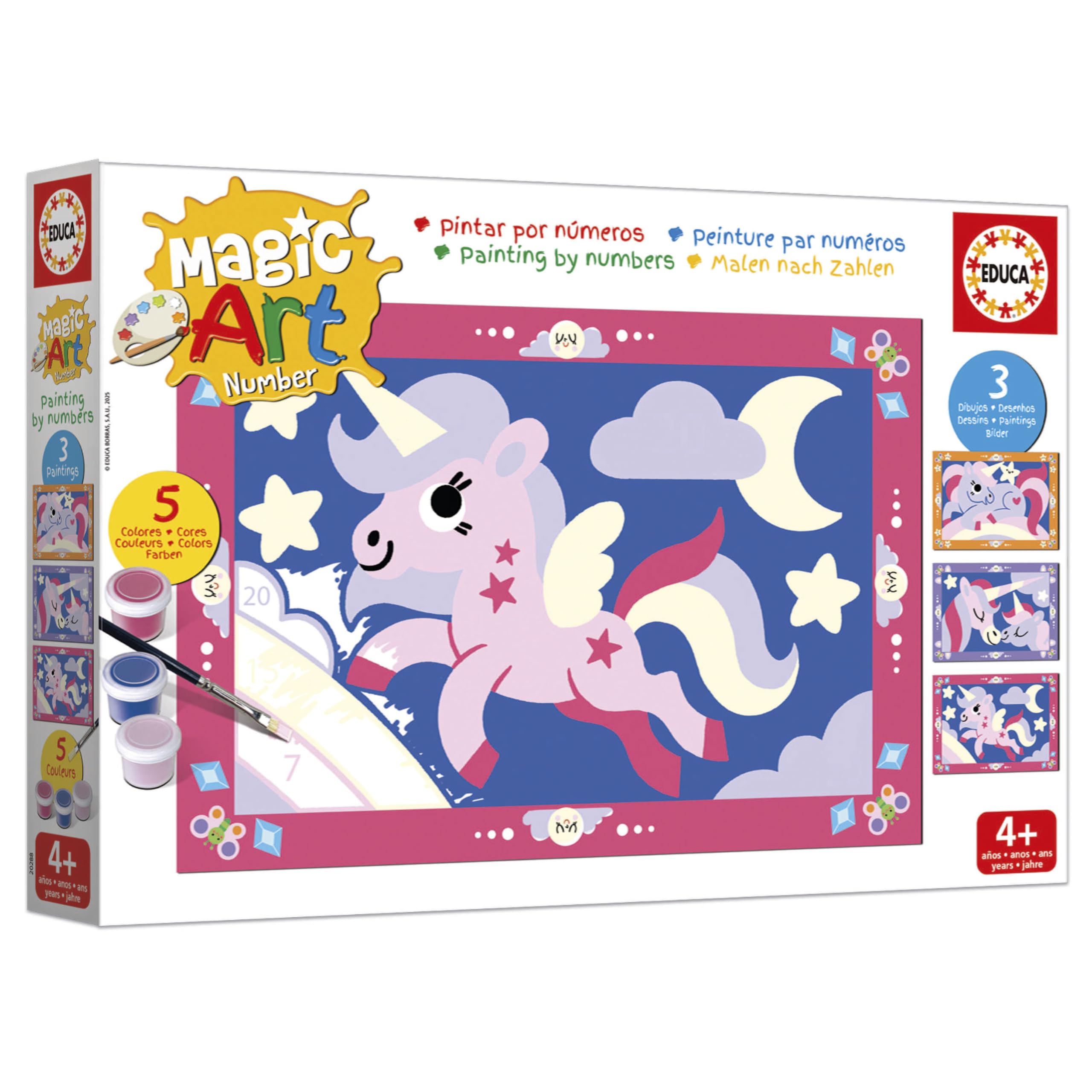 educa-magic-art-number-einhorn-malset-malen-nach-zahlen-ab-4-jahren image 3