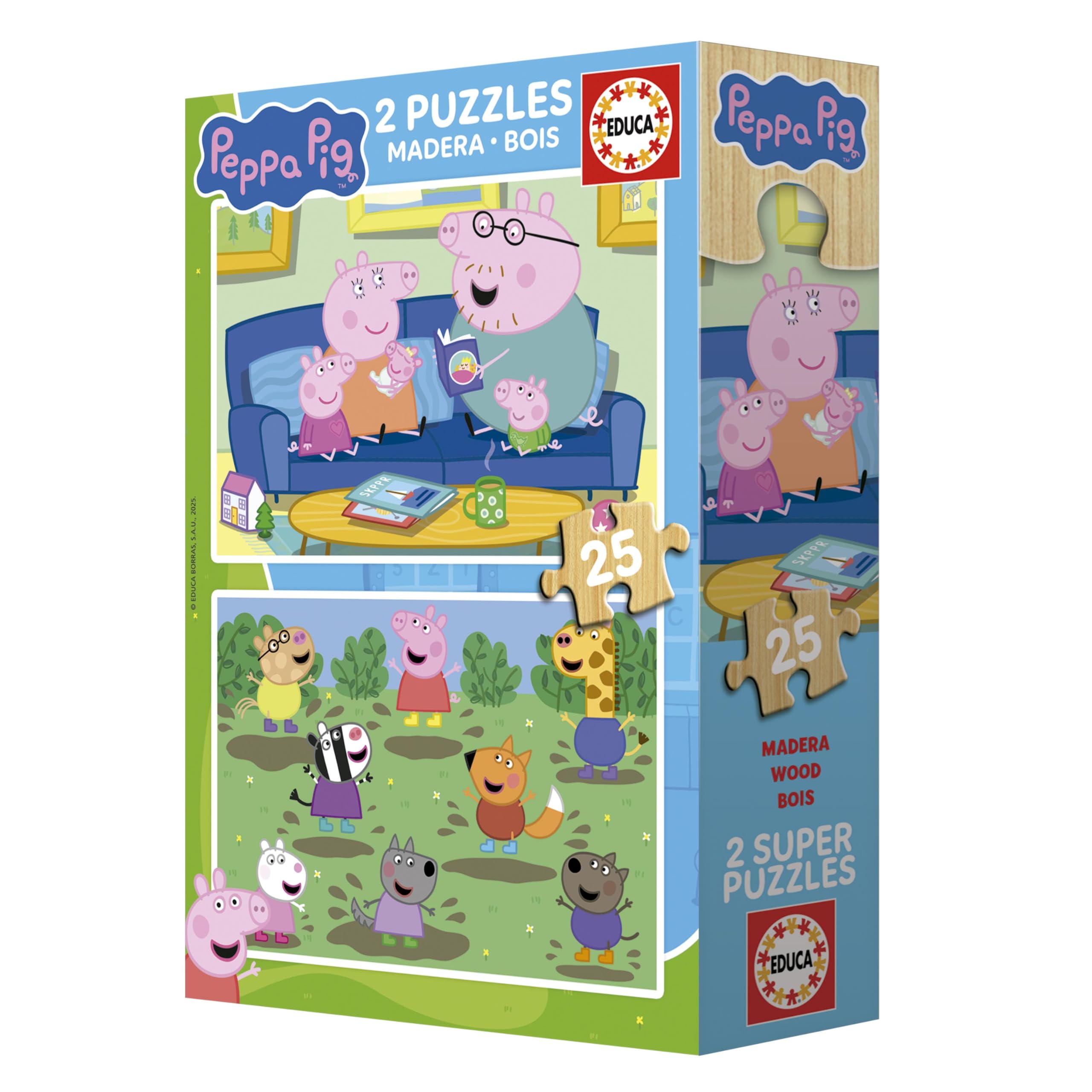 educa-peppa-pig-20324-holzpuzzle-2x25-teile-ab-4-jahren image 3