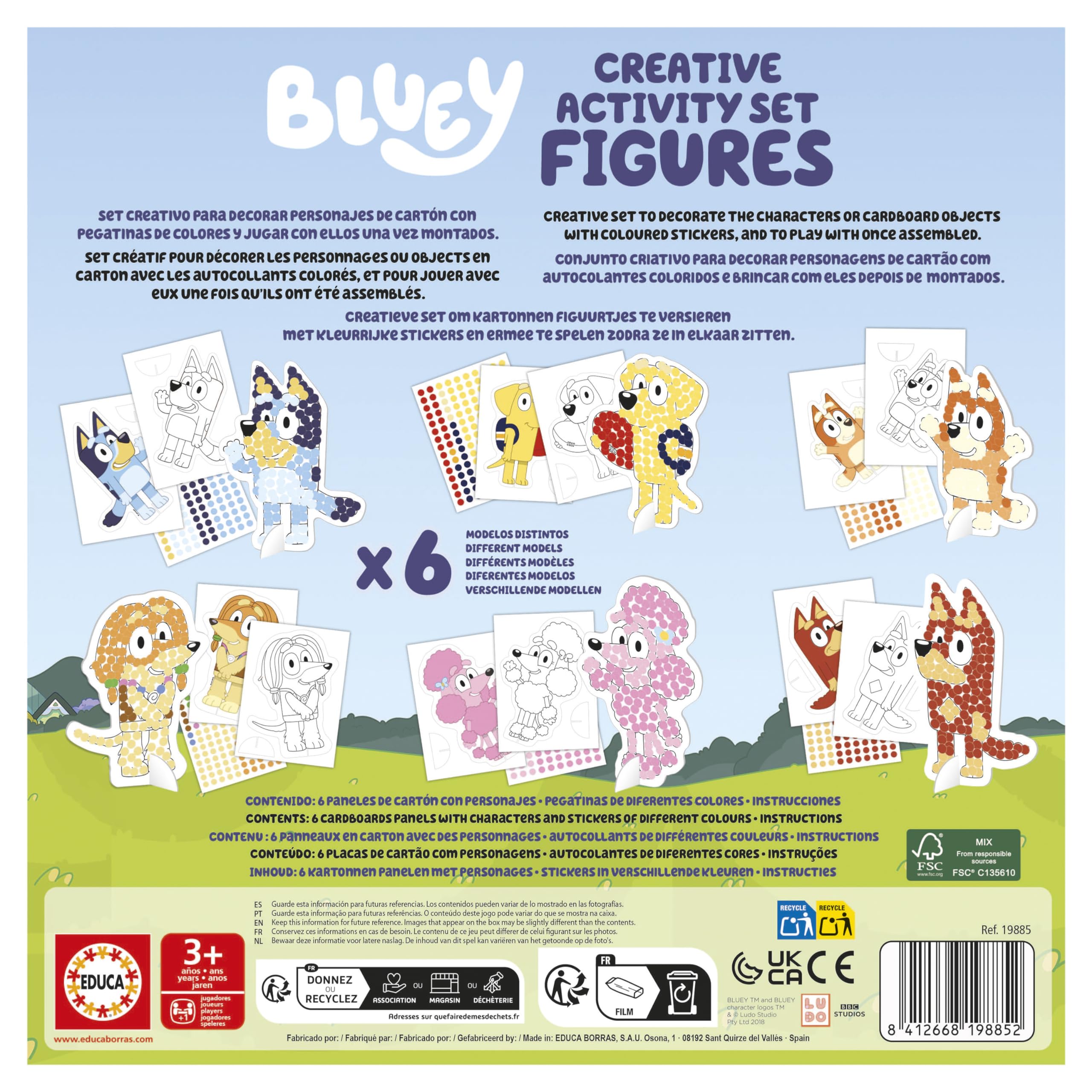 educa-3d-kreativset-blaue-charaktere-bastelset-mit-stickern image 3